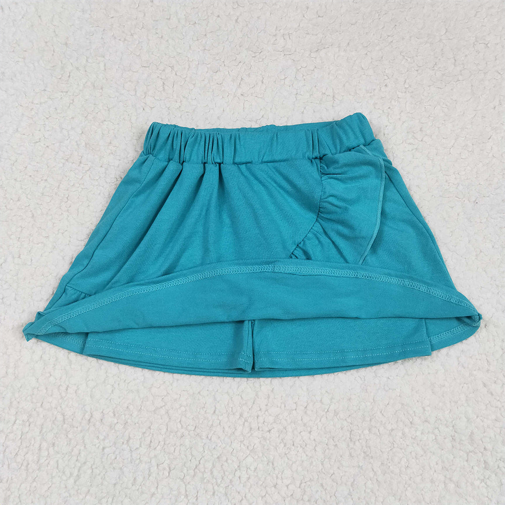 GLK0060 RTS NO MOQ Baby Girls Skirt Aqua Ruffle Kids Girls Summer Skirt Girls' Frock Skirts High Waist Tulle Skirts Girls' Summer Skirts