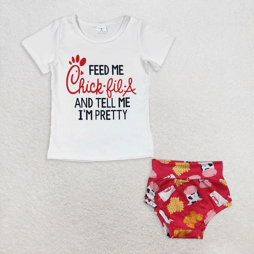 GBO0079 RTS NO MOQ Baby Girls Summer Outfits Baby Girls Hamburg Bummie Sets(can choose headband here)