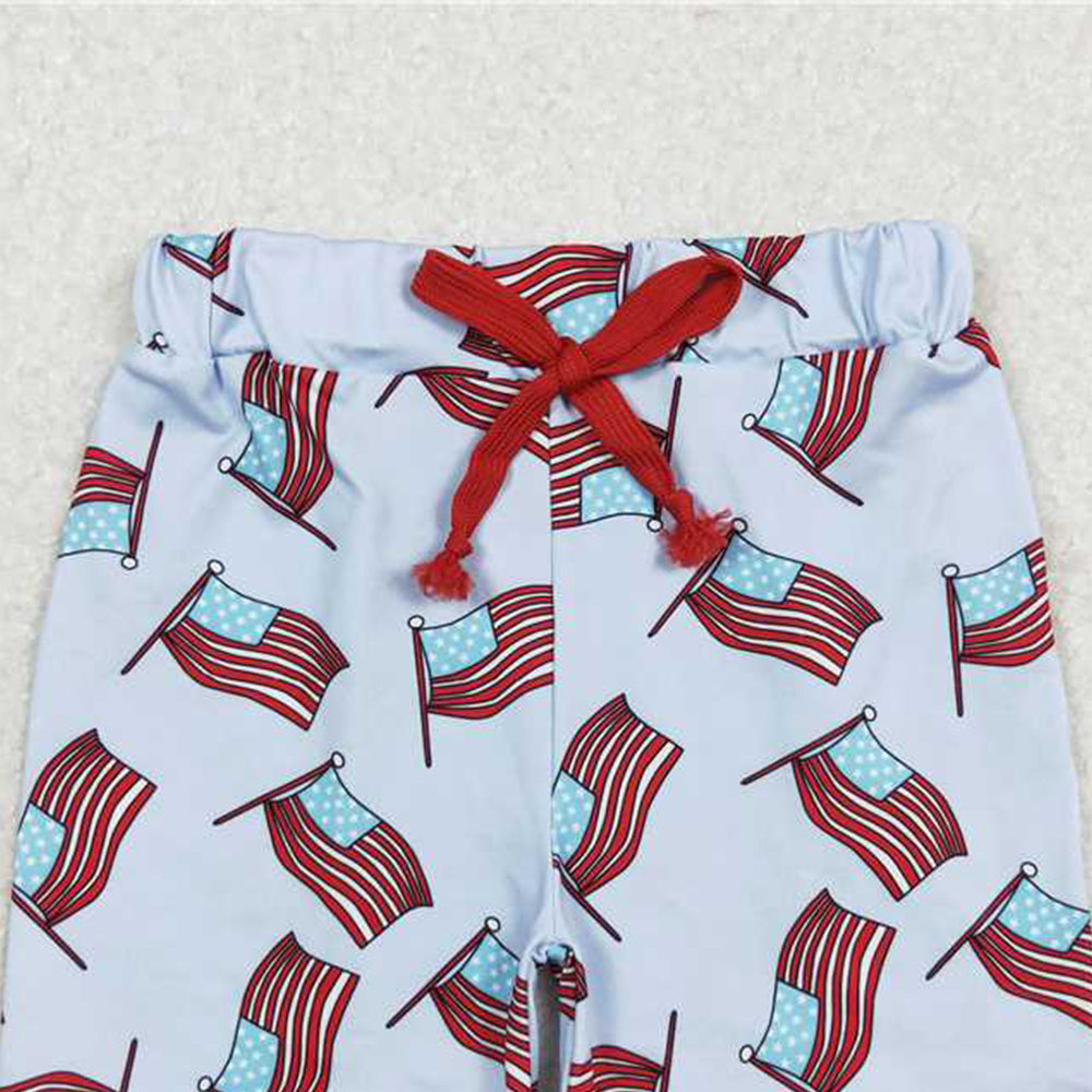 6.16 SS0174RTS NO MOQ Baby Boys Summer Shorts Flag kids boys 4th of july shorts