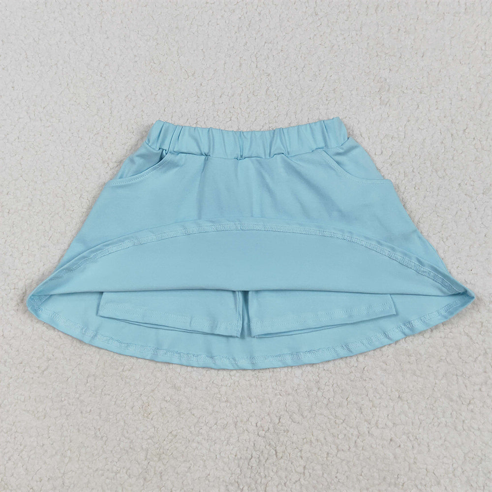 GLK0065 RTS NO MOQ Baby Girls Skirt Baby Girls Aqua Pocket Yoga Active Wear Skort