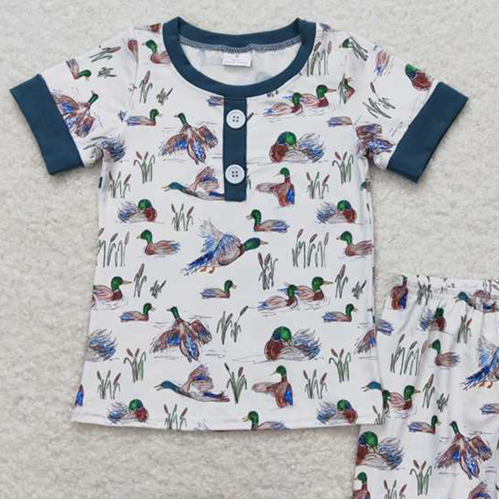 5.16 BSSO0524 RTS NO MOQ Short sleeves duck top shorts kids boys summer clothes