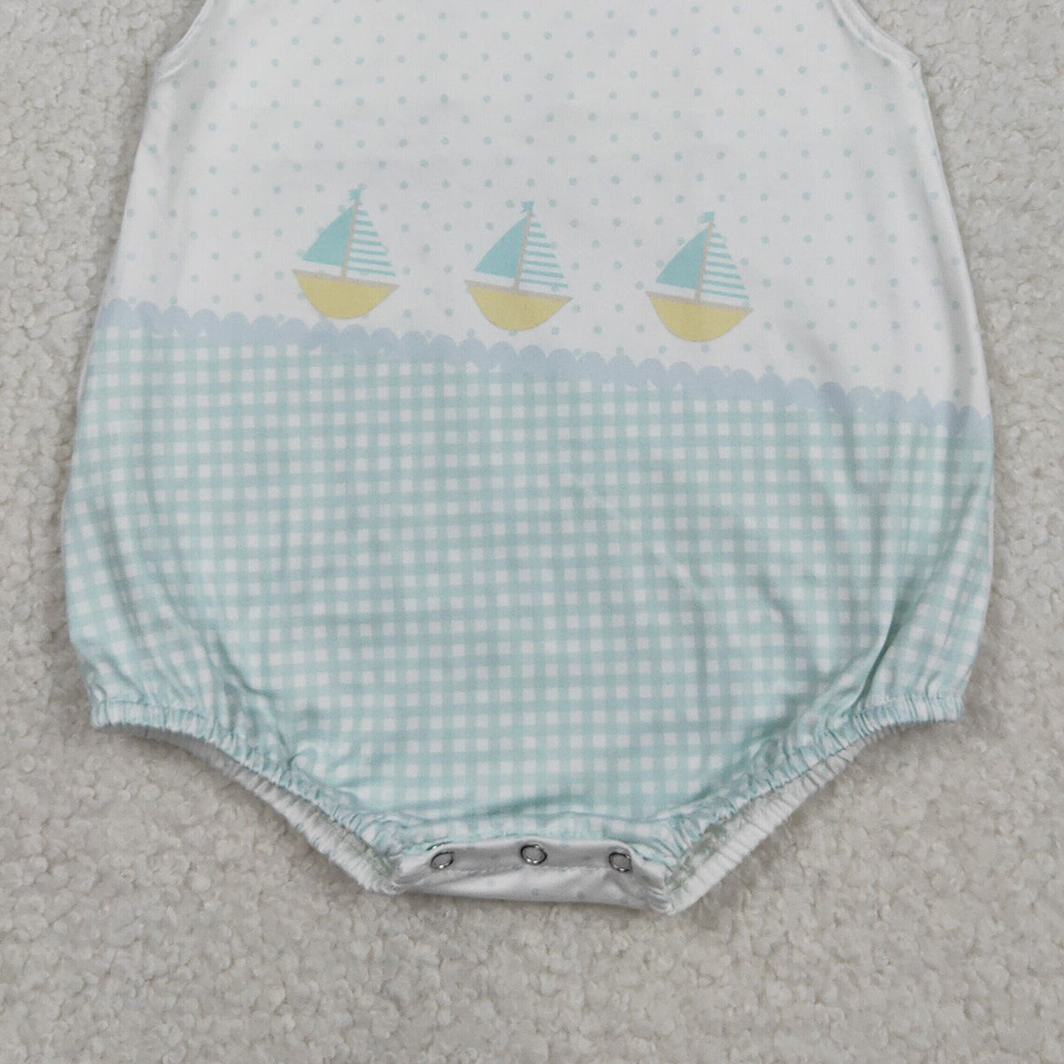 1.31 RTS NO MOQ (In stock)SR3754 Baby Boys Sleeveless Boats Polka Dots Rompers