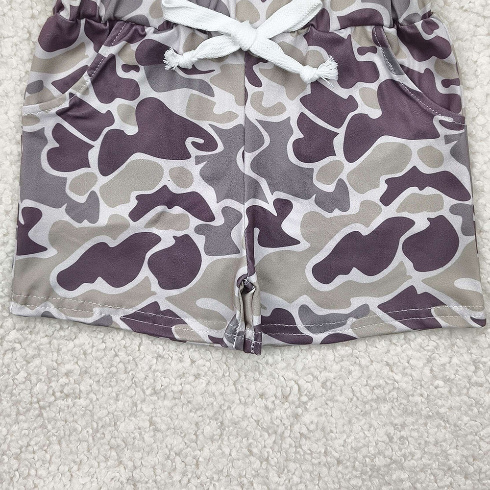 SS0454RTS NO MOQ Baby Boys Summer Shorts Baby Boys Camouflage Summer Shorts with Pockets Bottom Soft Cotton Pants for 2-8 Years Old Kids