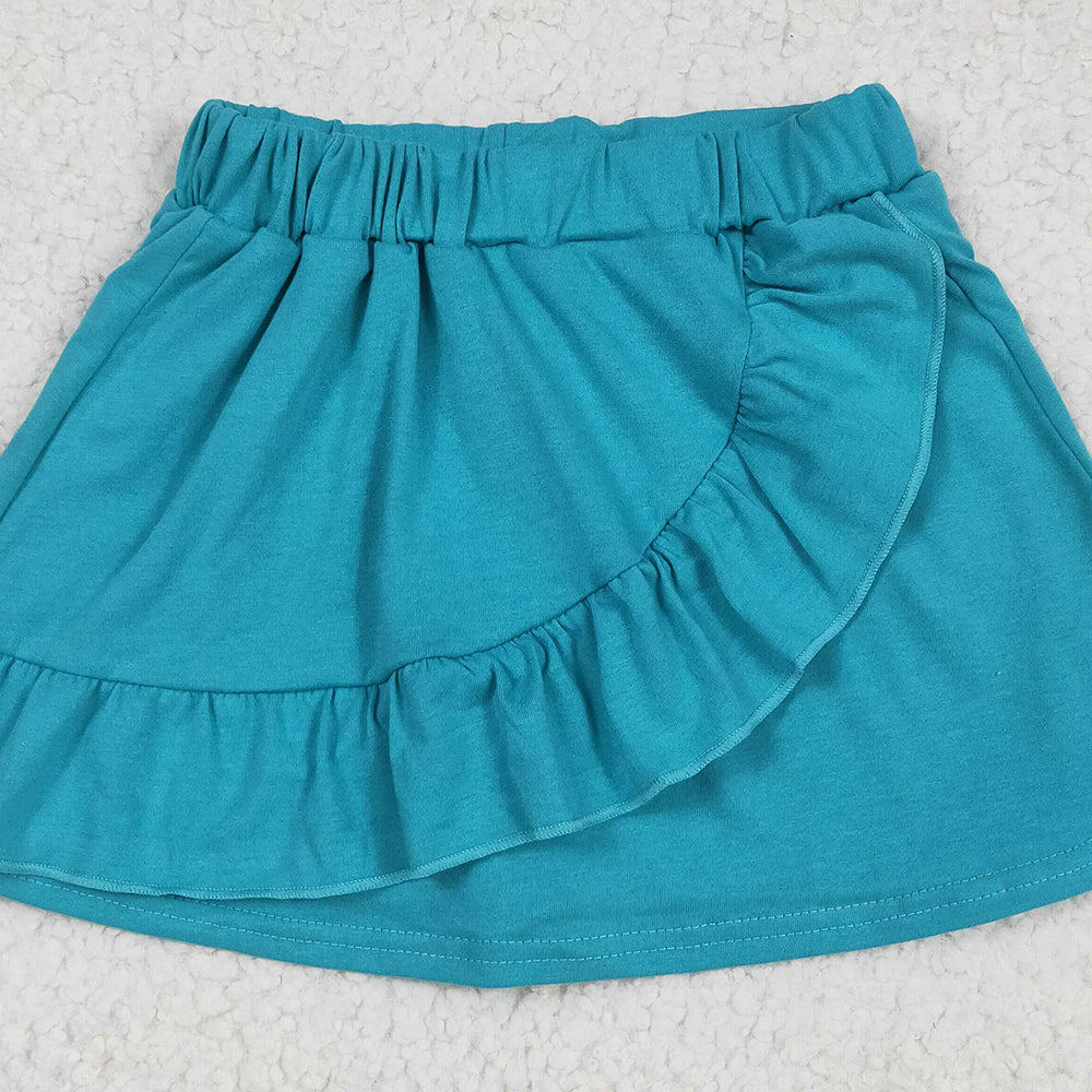 GLK0060 RTS NO MOQ Baby Girls Skirt Aqua Ruffle Kids Girls Summer Skirt Girls' Frock Skirts High Waist Tulle Skirts Girls' Summer Skirts