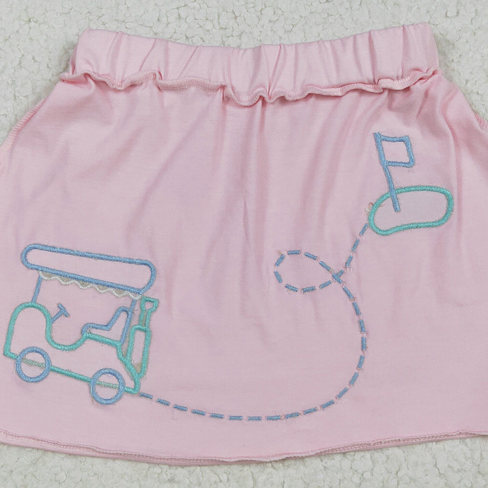 4.23 GLK0071 RTS NO MOQ Baby Girls Skirt Pink golf kids girls summer skirt