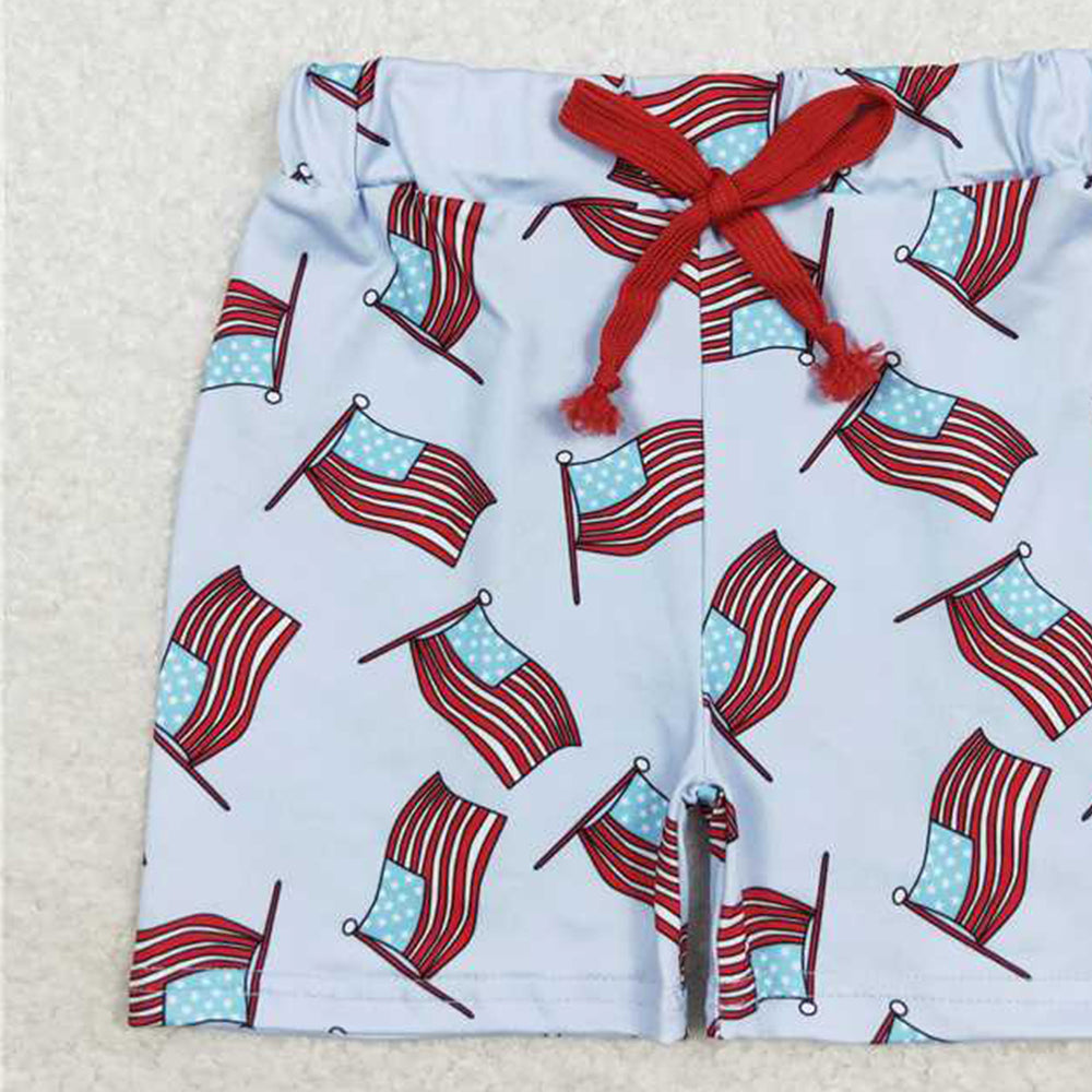 6.16 SS0174RTS NO MOQ Baby Boys Summer Shorts Flag kids boys 4th of july shorts
