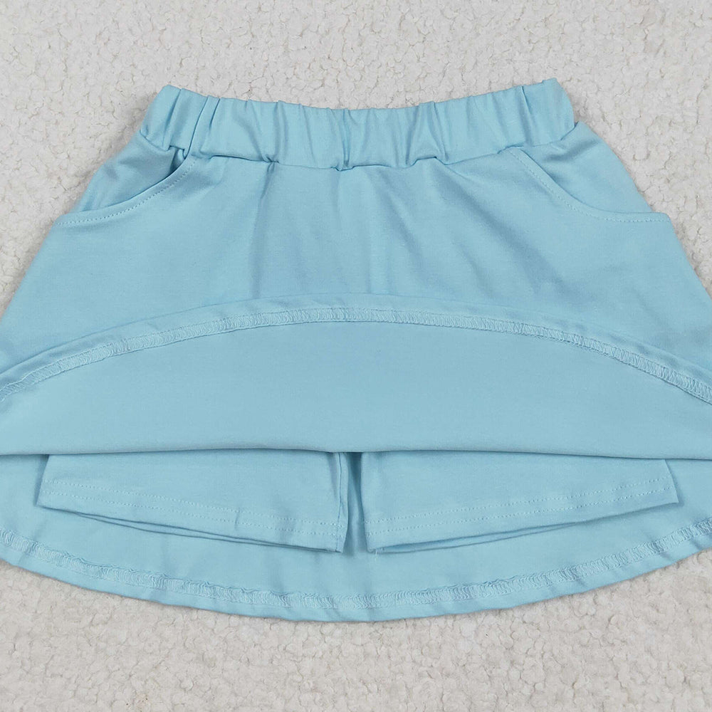 GLK0065 RTS NO MOQ Baby Girls Skirt Baby Girls Aqua Pocket Yoga Active Wear Skort
