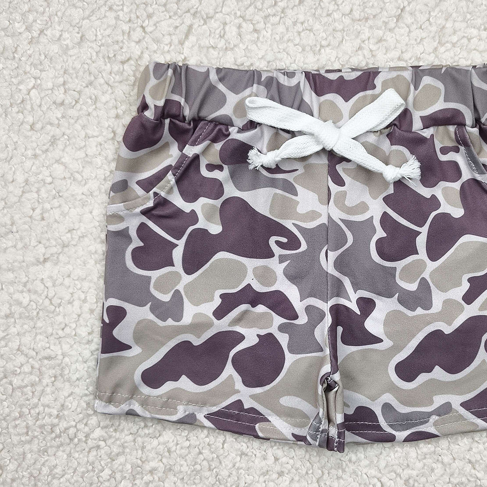 SS0454RTS NO MOQ Baby Boys Summer Shorts Baby Boys Camouflage Summer Shorts with Pockets Bottom Soft Cotton Pants for 2-8 Years Old Kids