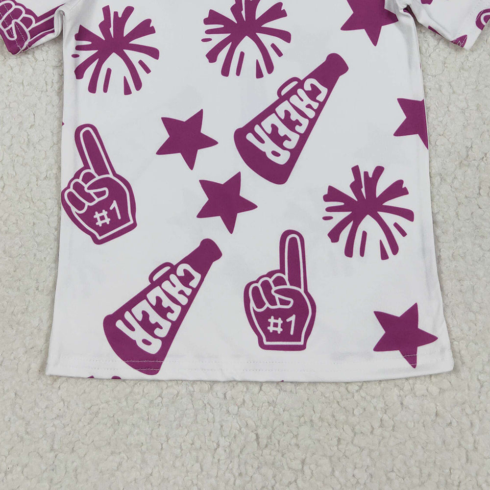 4.11 GT0993 RTS NO MOQ Baby Girls Summer Tops girl clothes cheer girls summer top tshirt cheer summer tshirt