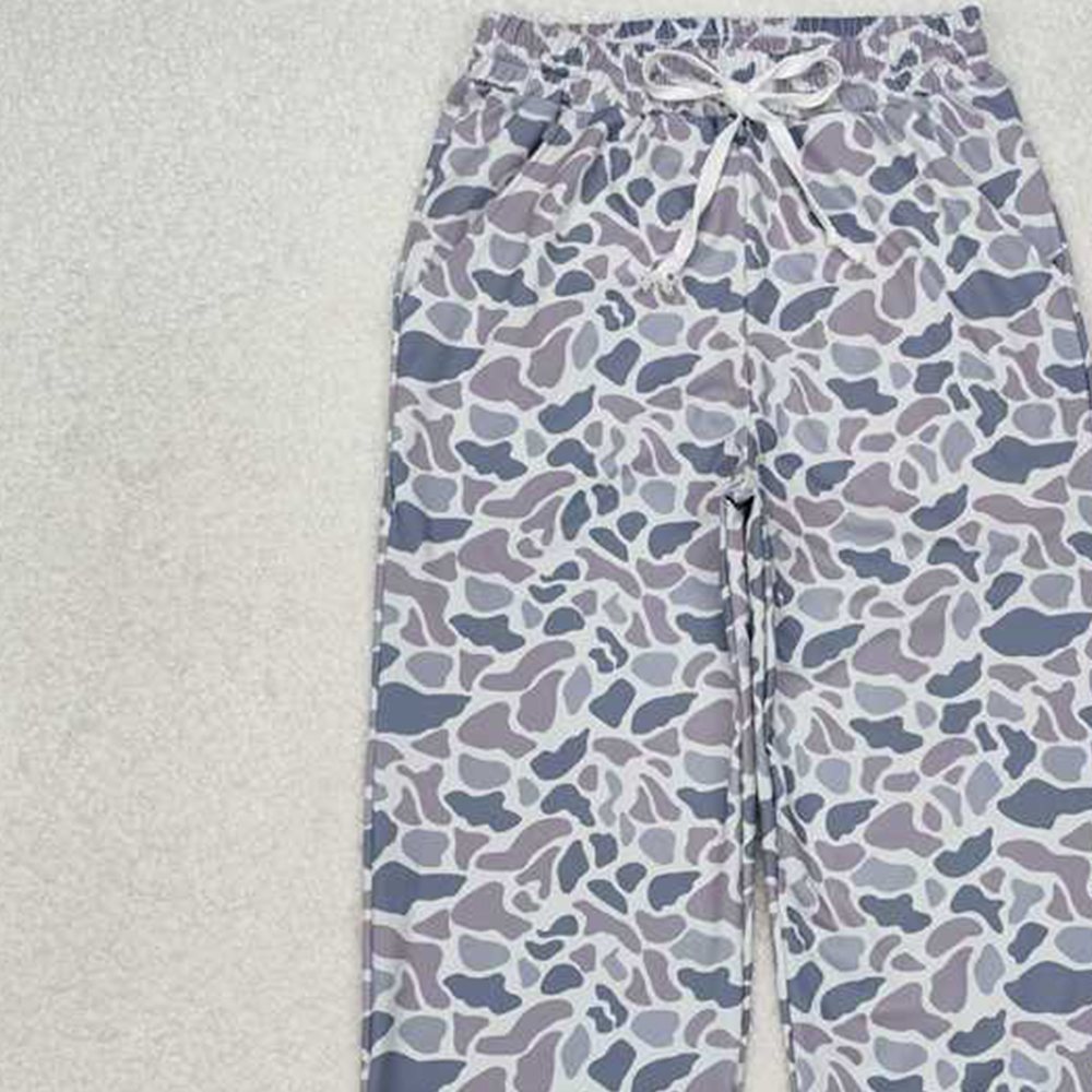 USA Shop (in stock)P0727 RTS NO MOQ Grey camo adult women pocket pants
