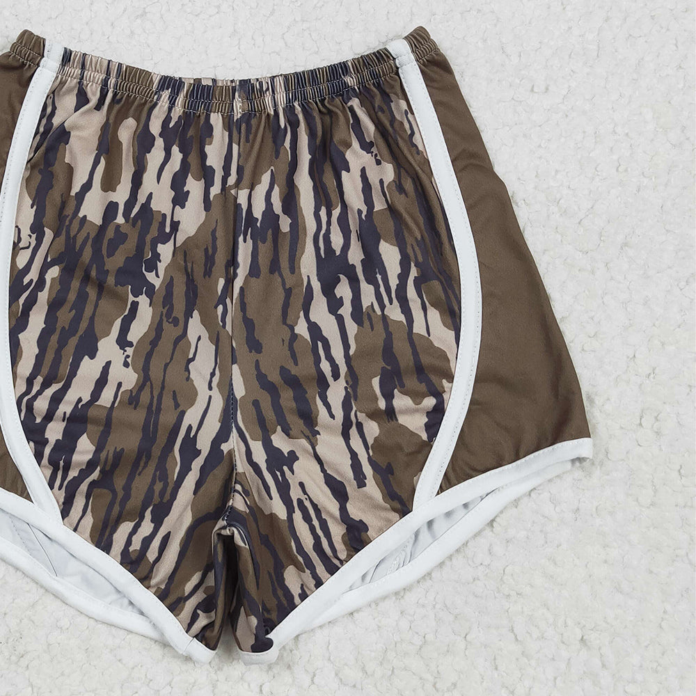 7.15 SS0528RTS NO MOQ Baby Girls Shorts Baby Girls Olive Bottomland Camo Shorts Bottoms