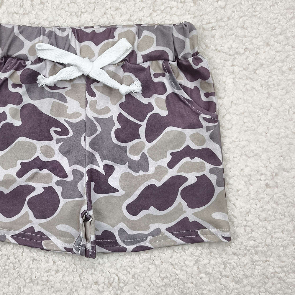 SS0454RTS NO MOQ Baby Boys Summer Shorts Baby Boys Camouflage Summer Shorts with Pockets Bottom Soft Cotton Pants for 2-8 Years Old Kids