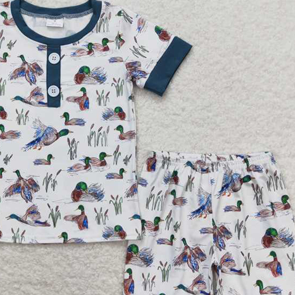 5.16 BSSO0524 RTS NO MOQ Short sleeves duck top shorts kids boys summer clothes