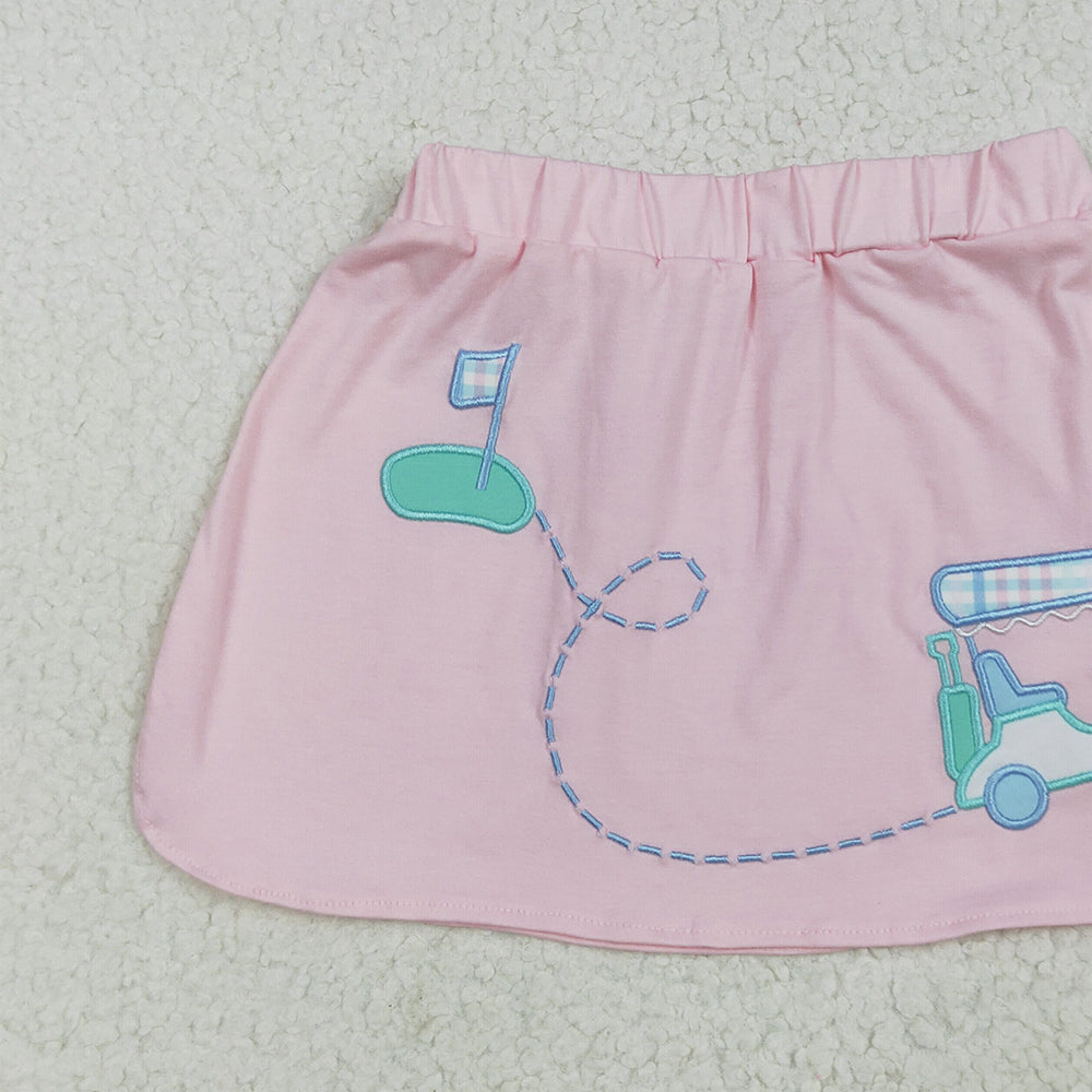 4.23 GLK0071 RTS NO MOQ Baby Girls Skirt Pink golf kids girls summer skirt
