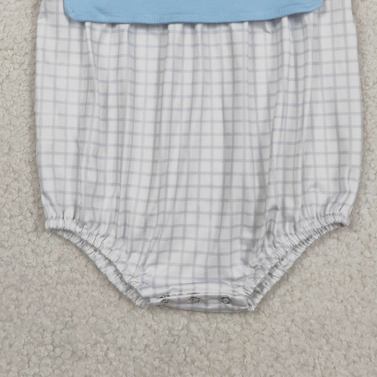 2.6 RTS NO MOQ (In stock)SR3751 Baby Boys Sleeveless Blue Checked Rompers