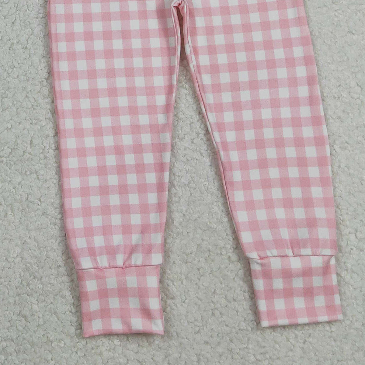 12.4 RTS NO MOQ (In stock)GLP3038 Baby Girls God is Good Ruffle Top Checked Pockets Jogger Pants Clothes Sets
