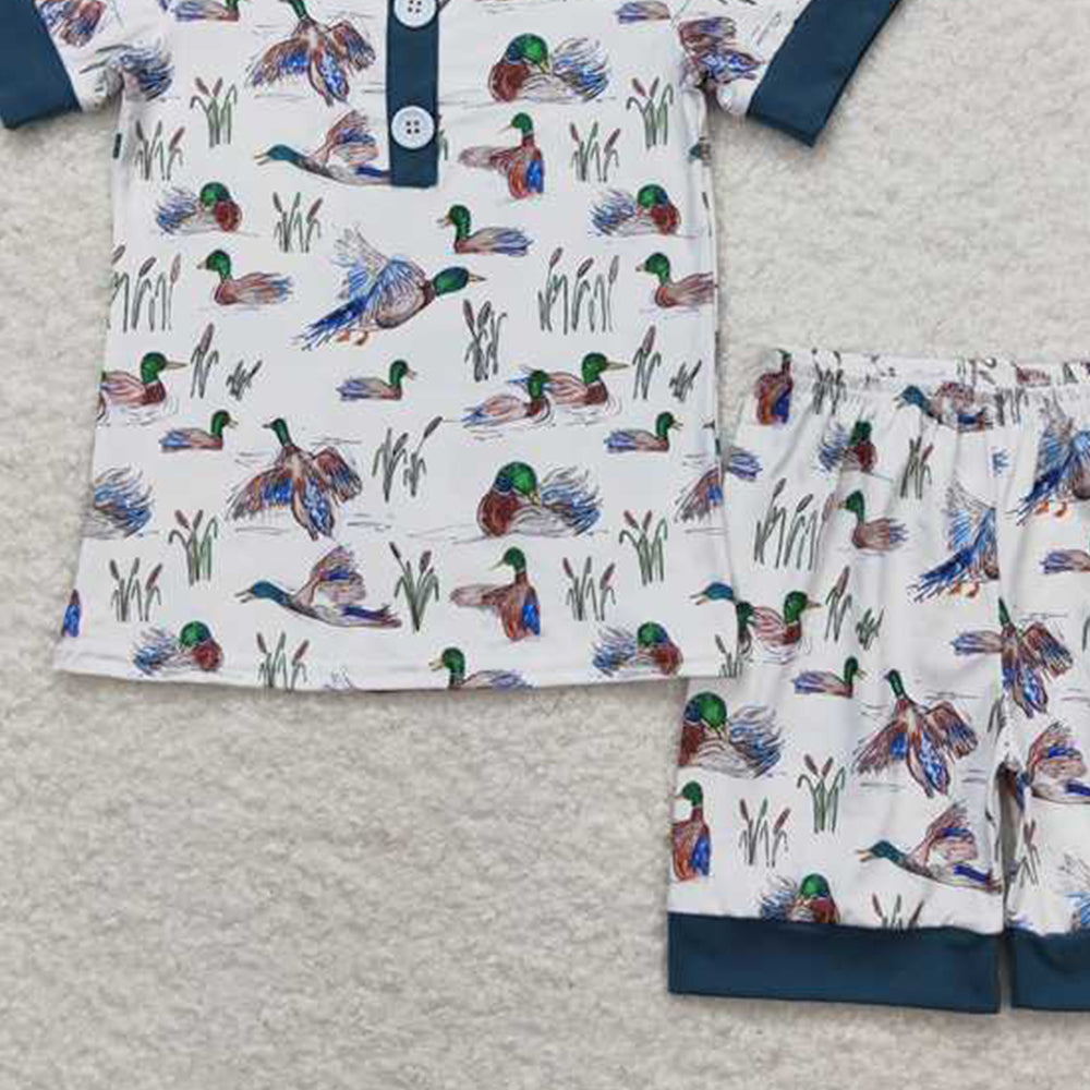 5.16 BSSO0524 RTS NO MOQ Short sleeves duck top shorts kids boys summer clothes