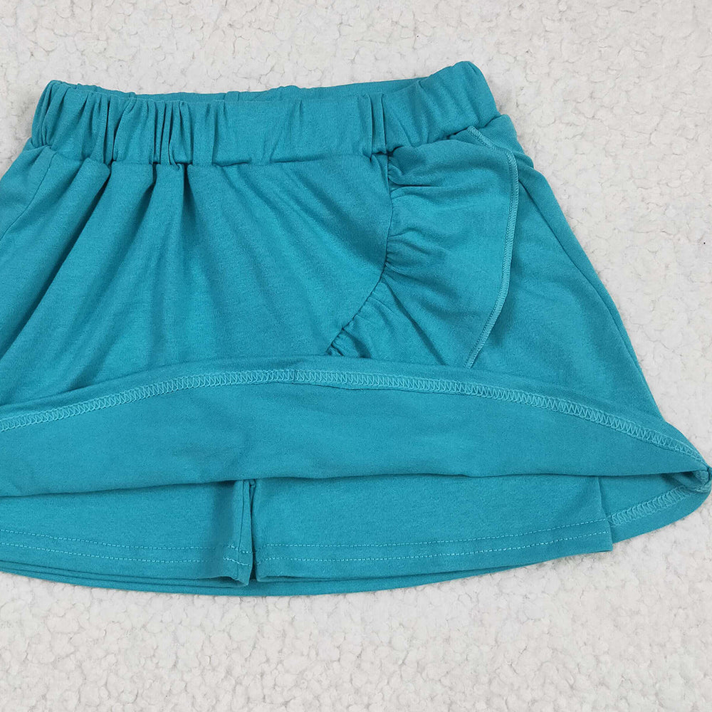 GLK0060 RTS NO MOQ Baby Girls Skirt Aqua Ruffle Kids Girls Summer Skirt Girls' Frock Skirts High Waist Tulle Skirts Girls' Summer Skirts