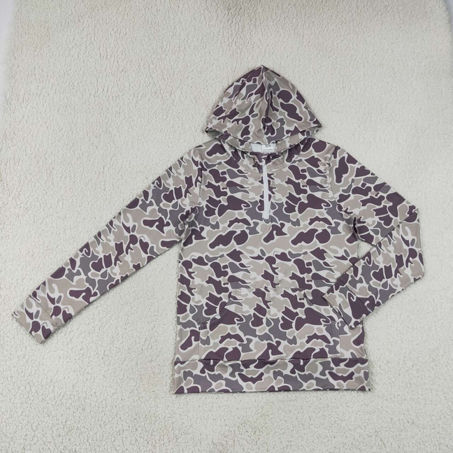 GT1707 RTS NO MOQ (In stock)Adult Men Southern Camo Zip Pocket Hoodies Top