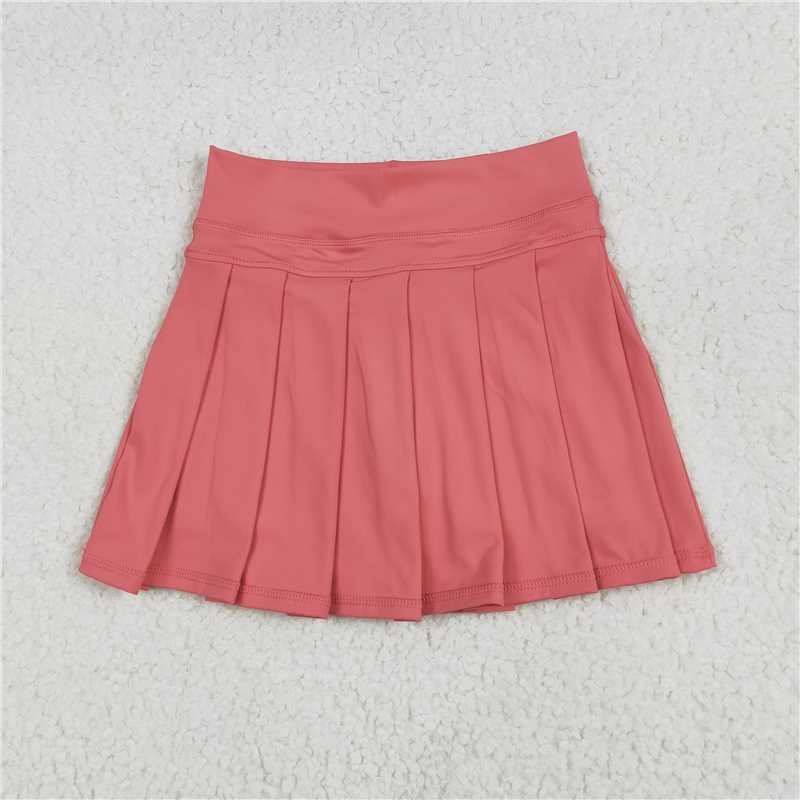 12.24 RTS NO MOQ (In stock)Matching GLK0080 Baby Girls Peach Yoga Active Wear Skirts