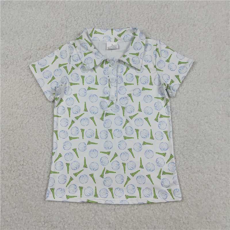 1.13 RTS NO MOQ (In stock)Matching BT1582 Baby Boys Golf Team Button Polo Shirts Top