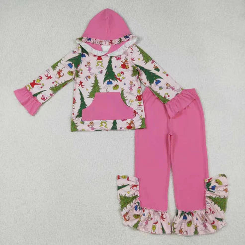 11.8 RTS Sibling Baby Boys Girls Grin Gifts Pocket Hoodies Top Leggings Pants Christmas Clothes Sets