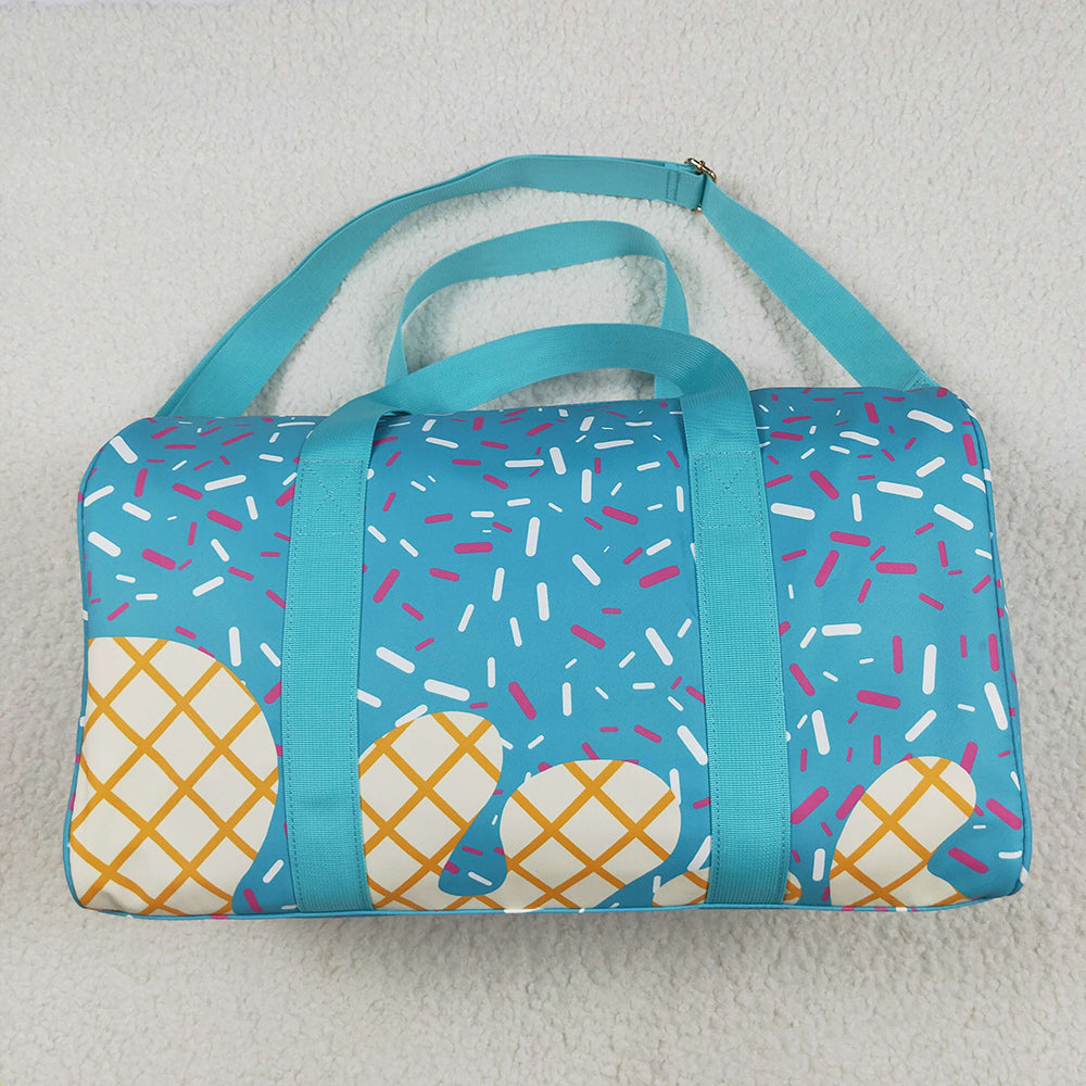 7.10 BA0304 RTS NO MOQ Baby Bags Blue Ice Cream Drip Zipper Gym Bags