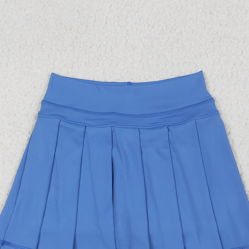 8.12 GLK0084 RTS NO MOQ Baby Girls Summer Yoga Skirt Baby Girls Hot Blue Yoga Active Wear Skirt