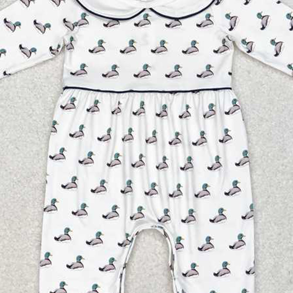 USA Shop (in stock) LR0943 Long sleeves duck baby kids romper