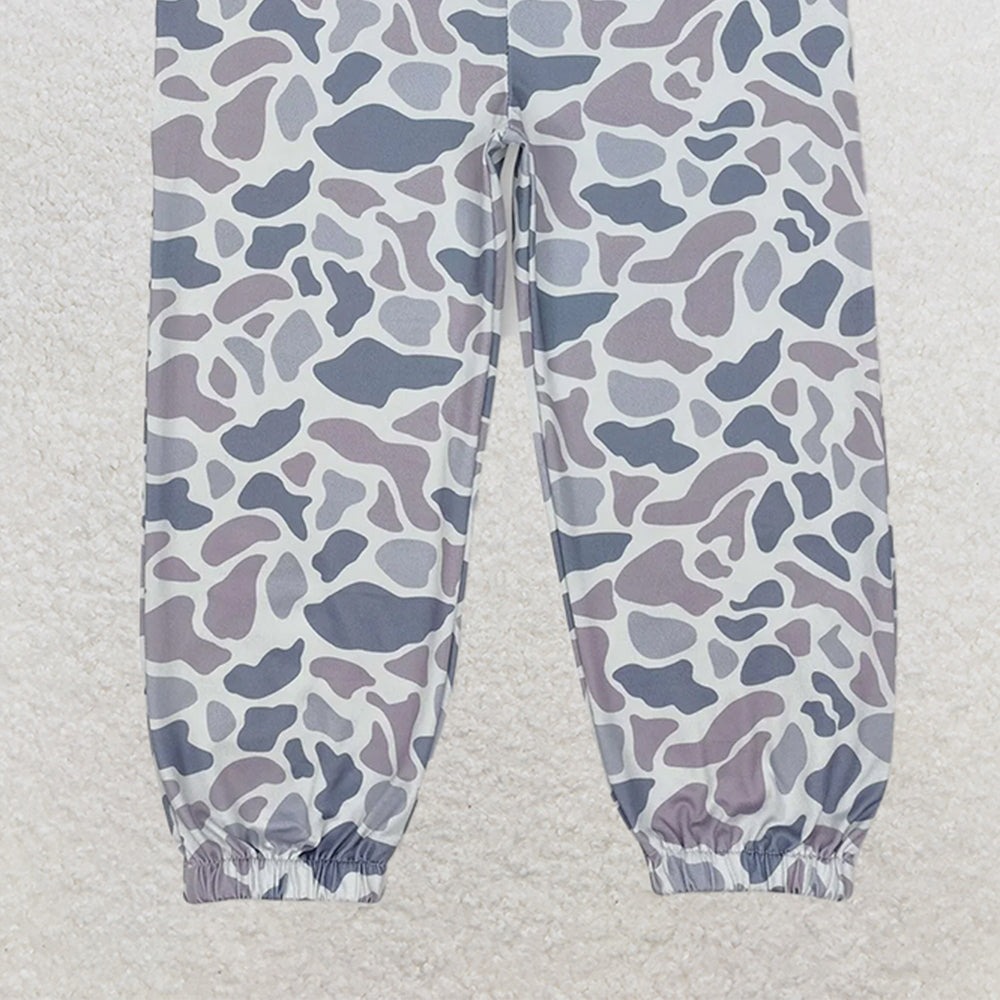 4.07 P0651 RTS NO MOQ Baby Boys Pants Grey camo pockets elastic waist boys hunting pants