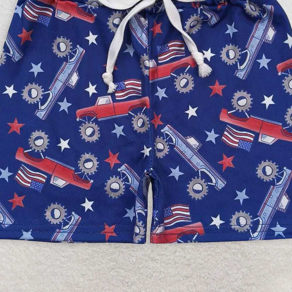 SS0205RTS NO MOQ Baby Boys Summer Shorts Jeep star navy blue shorts