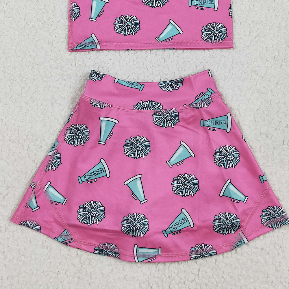 8.25 GSD1924 RTS NO MOQ Baby Girls Summer Yoga Outfits baby girls clothes yoga cheer sleeveless dress