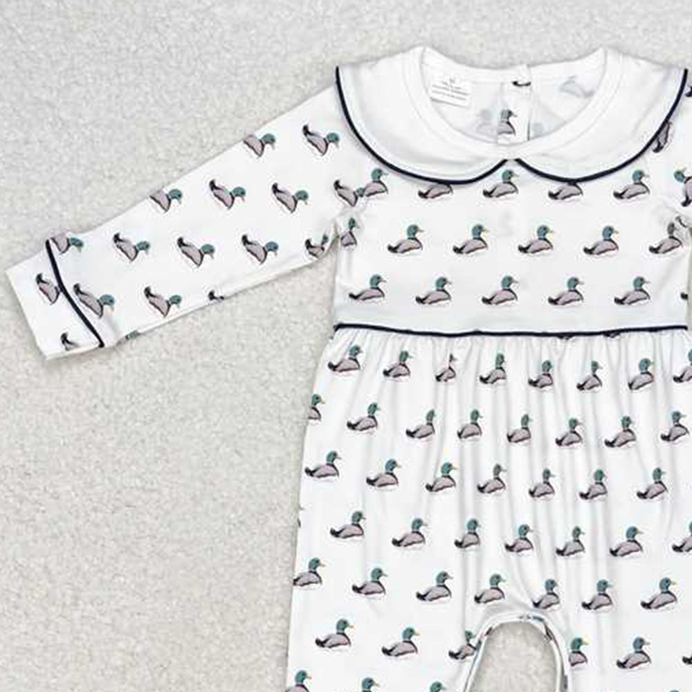USA Shop (in stock) LR0943 Long sleeves duck baby kids romper