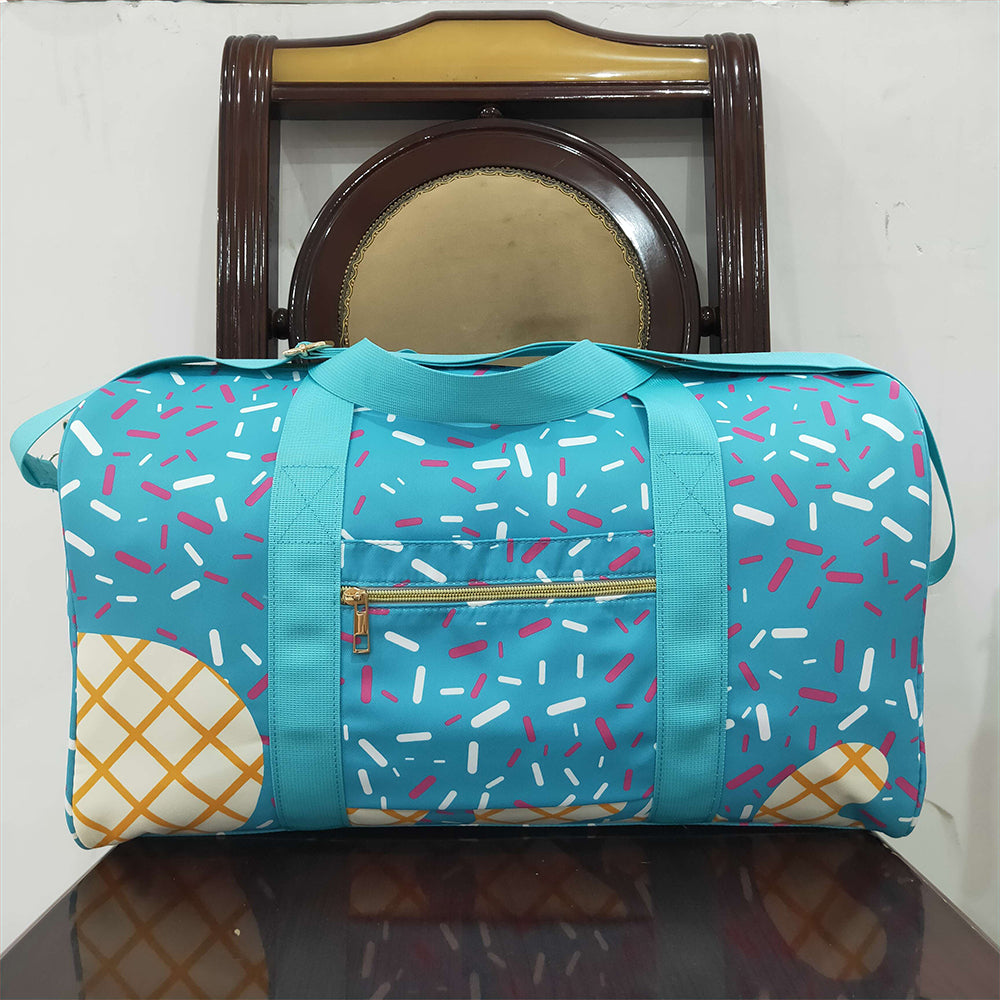 7.10 BA0304 RTS NO MOQ Baby Bags Blue Ice Cream Drip Zipper Gym Bags