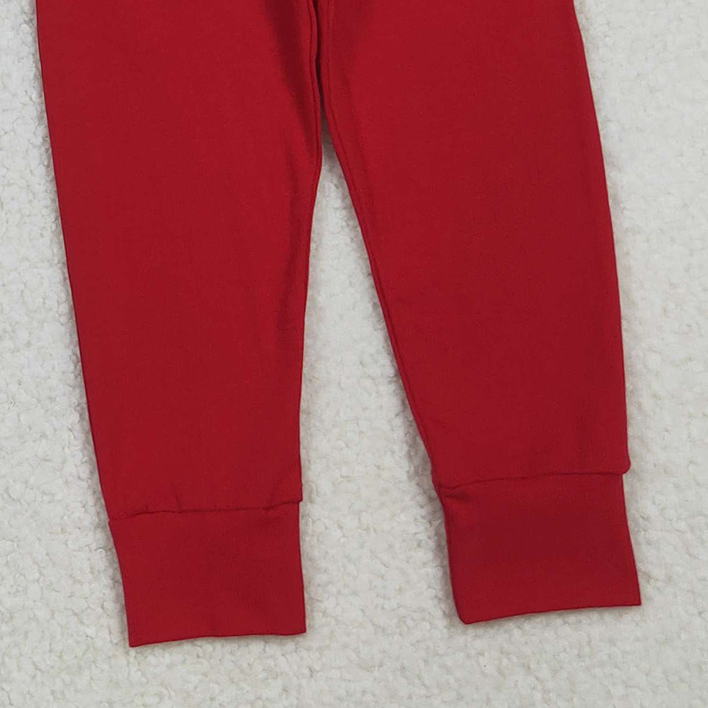 10.10 RTS NO MOQ (In stock)GLP2708 Embroidery Santa Baby Girls Polka Dots Ruffle Top Pockets Leggings Christmas Clothes Set