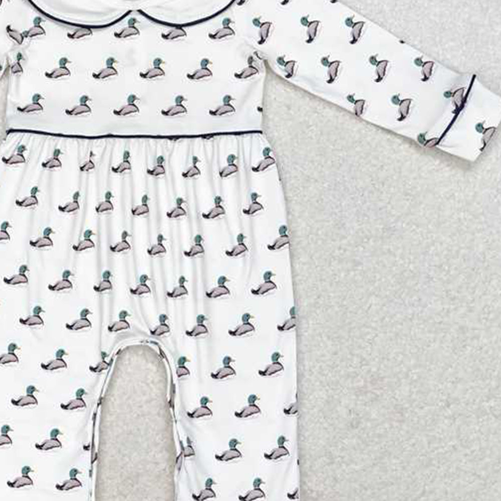 USA Shop (in stock) LR0943 Long sleeves duck baby kids romper