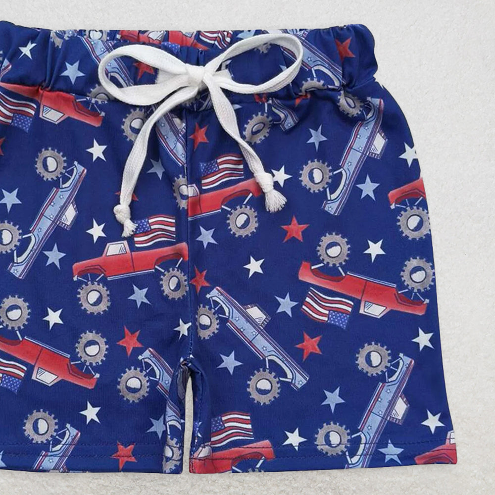 SS0205RTS NO MOQ Baby Boys Summer Shorts Jeep star navy blue shorts