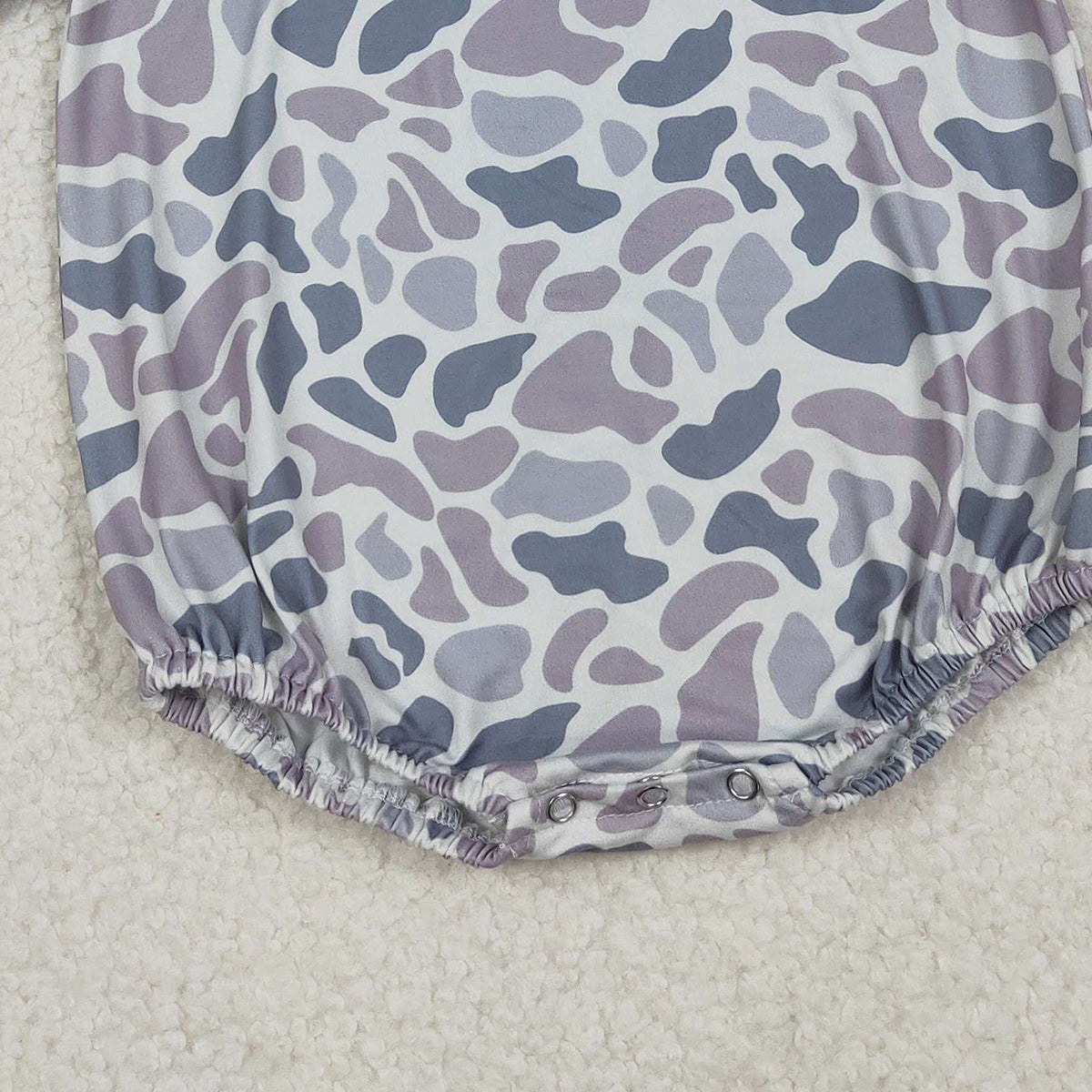 10.30 RTS NO MOQ (In stock) SR3243 Baby Boys Short Sleeve Grey Camo Southern Rompers