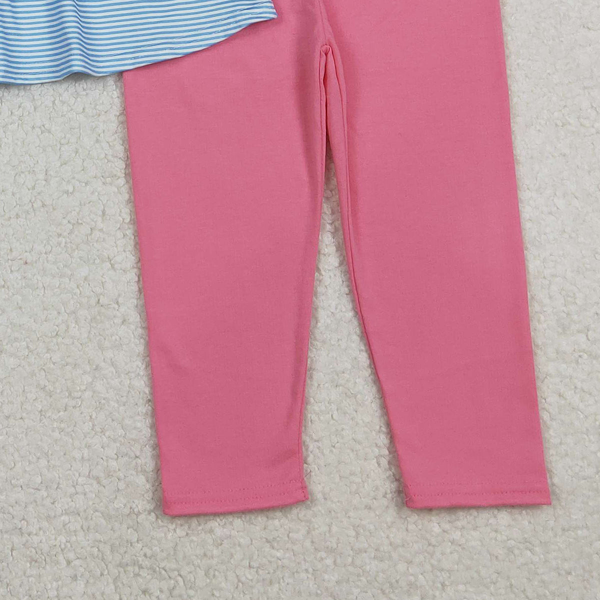 11.11 RTS NO MOQ (In stock)GLP2923 Embroidery Bows Ducks Baby Girls Stripe Tunic Legging Pants Clothes Sets