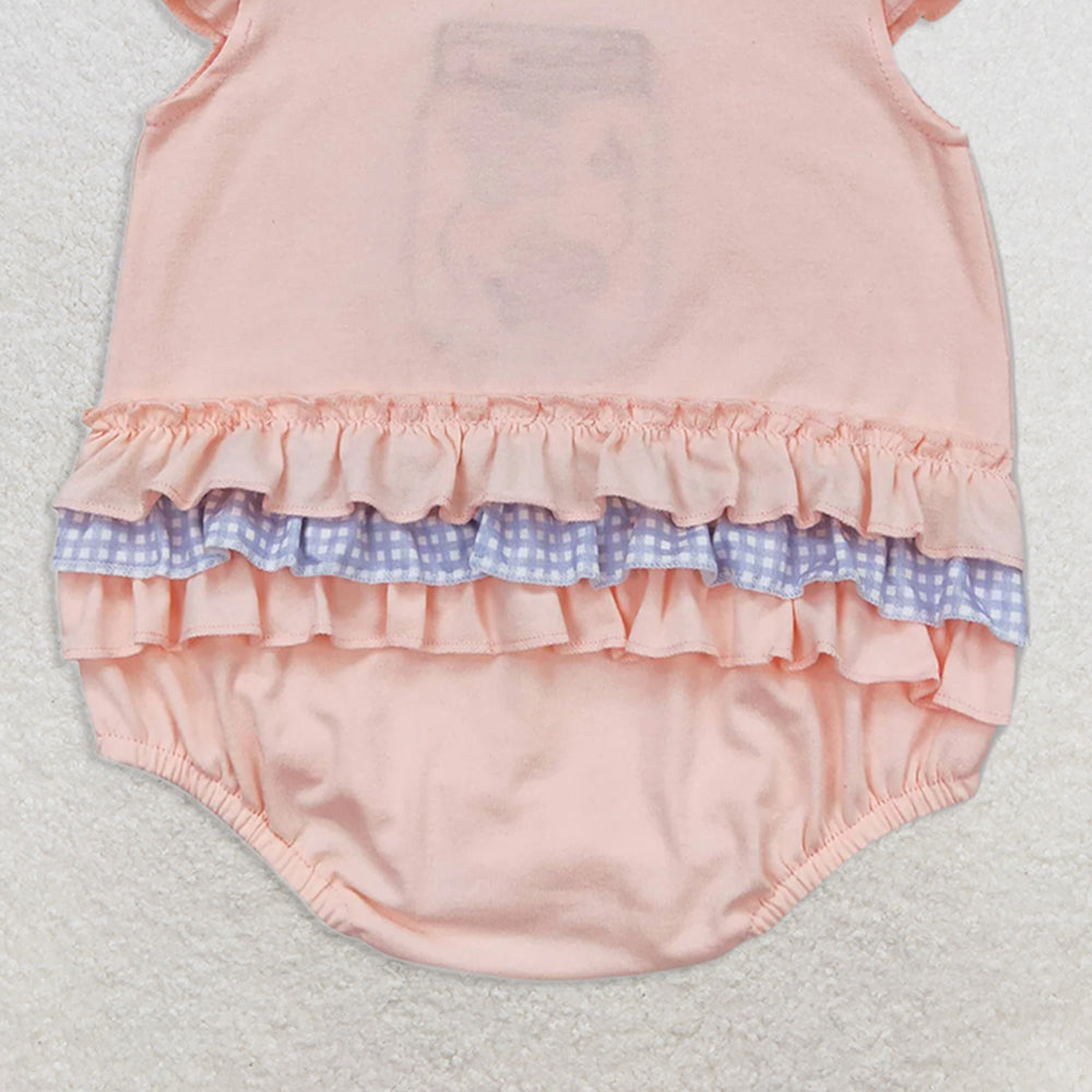 SR1112 RTS NO MOQ Baby Girls Summer Rompers Baby Infant Girls Butterfly Flutter Sleeve Rompers