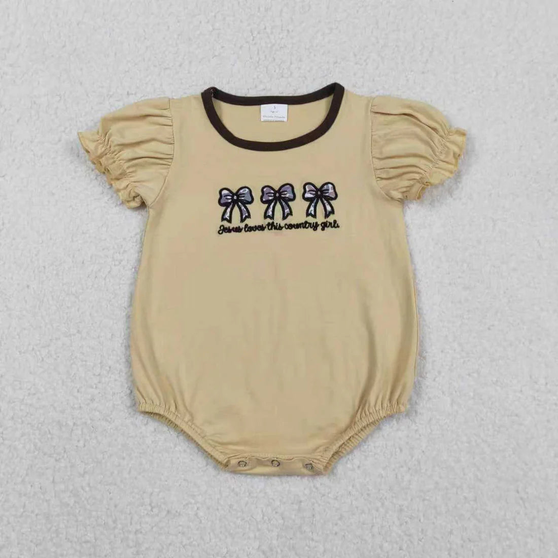 11.20 RTS Sibling Baby Girls Embroidery Country Girls Camo Bows Shorts Western Clothes Sets Ruffle Rompers