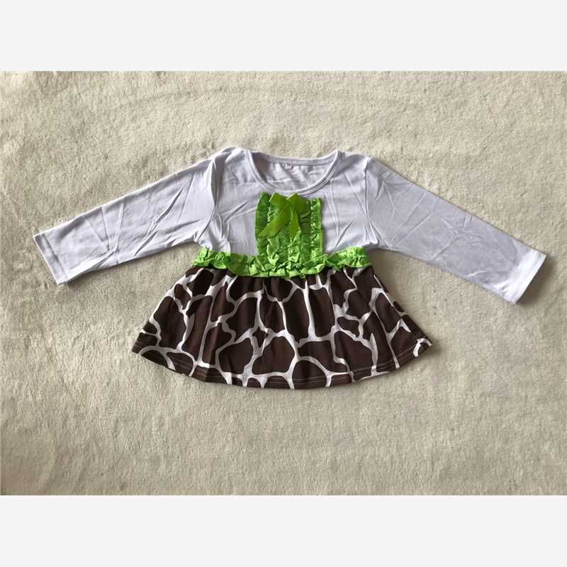 9.23 RTS NO MOQ(In stock)G2-24-*2 Baby Girls Winter Dress Green lace long sleeve dress