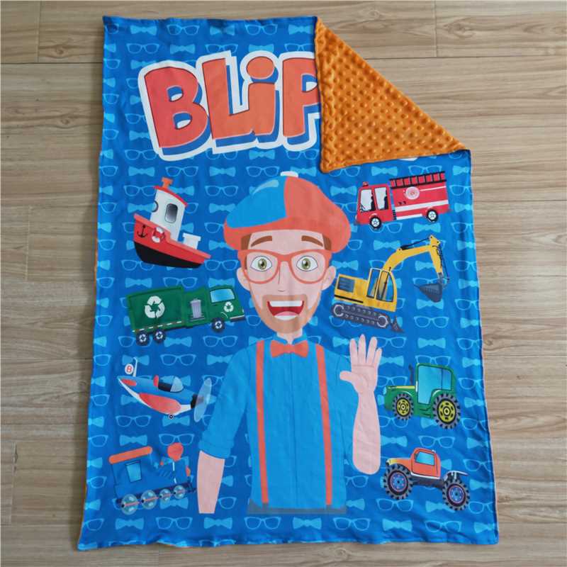 6 B13-6 Orange blue Blankets