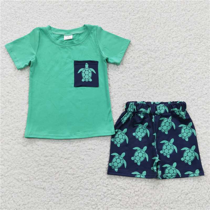 C9-4 Sales New RTS No Moq Promotion Green turtle boy soft set