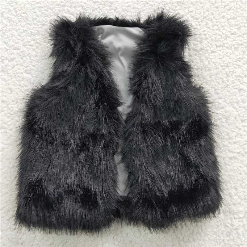 6 B0-3 Black Fur Vest
