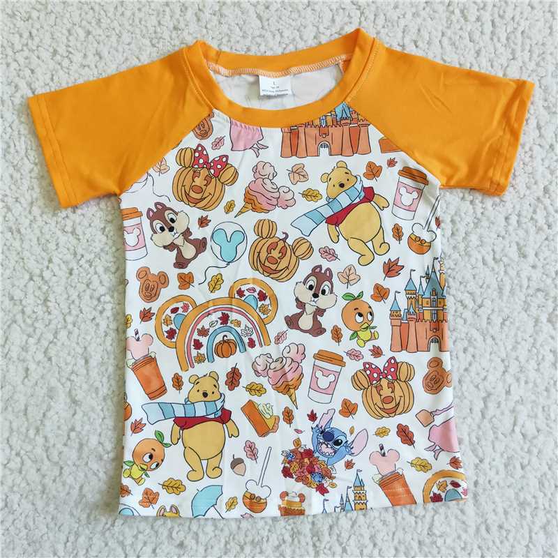 BT0044 Baby Boys short sleeve bear cartoon shirts