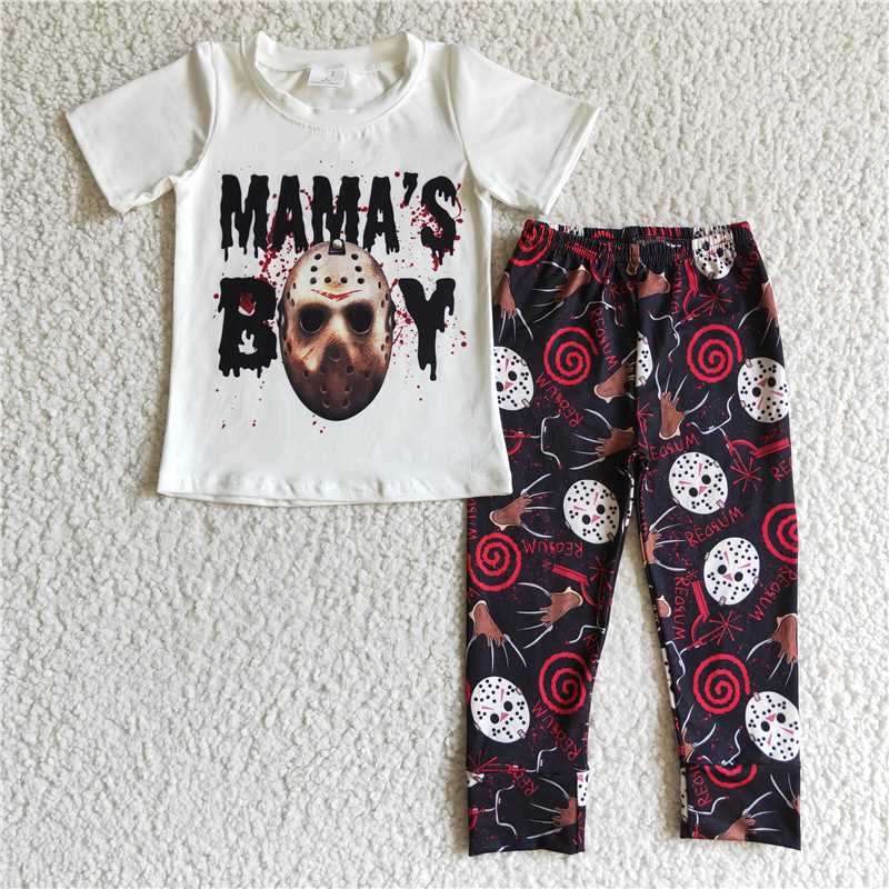 BSPO0033 Baby boys Halloween mama's boy pants clothes sets