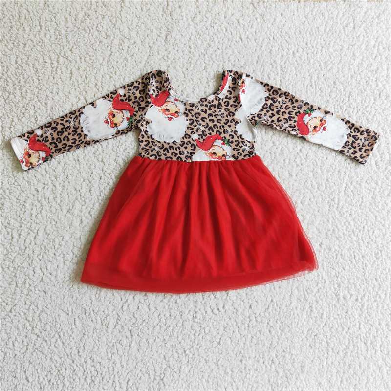 11.26 RTS NO MOQ (In stock)GLD0132 Baby girls Red Christmas Santa tutu dresses