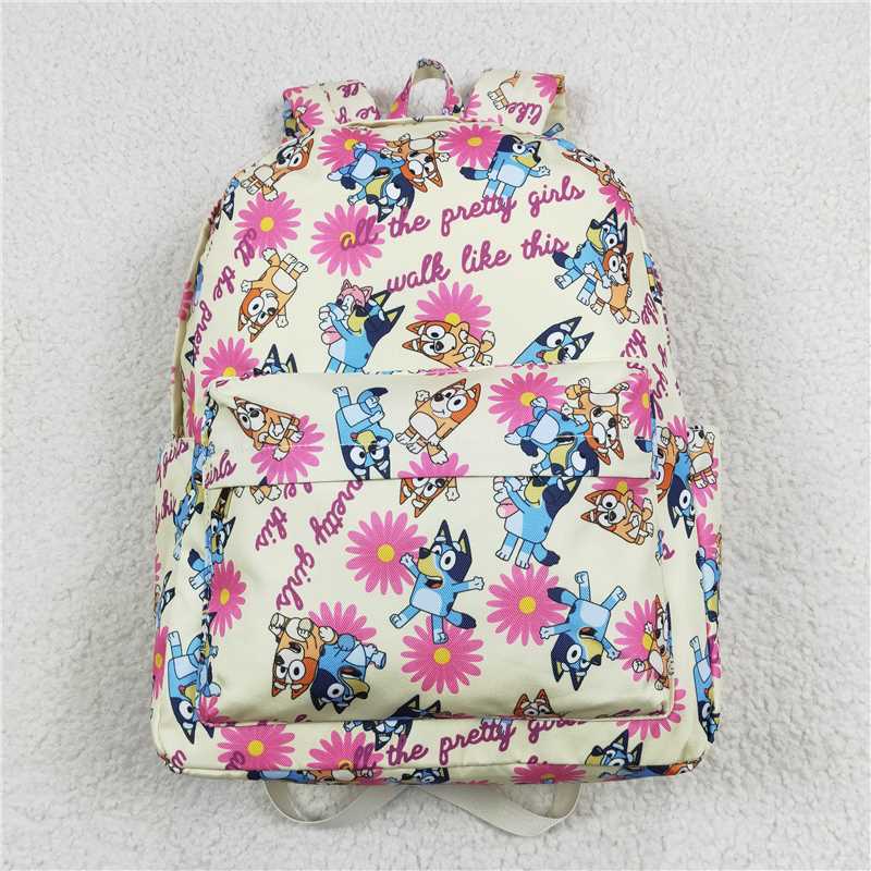 USA Shop (in stock)BA0112 Baby Kids Children Dog Flowers Back Bags