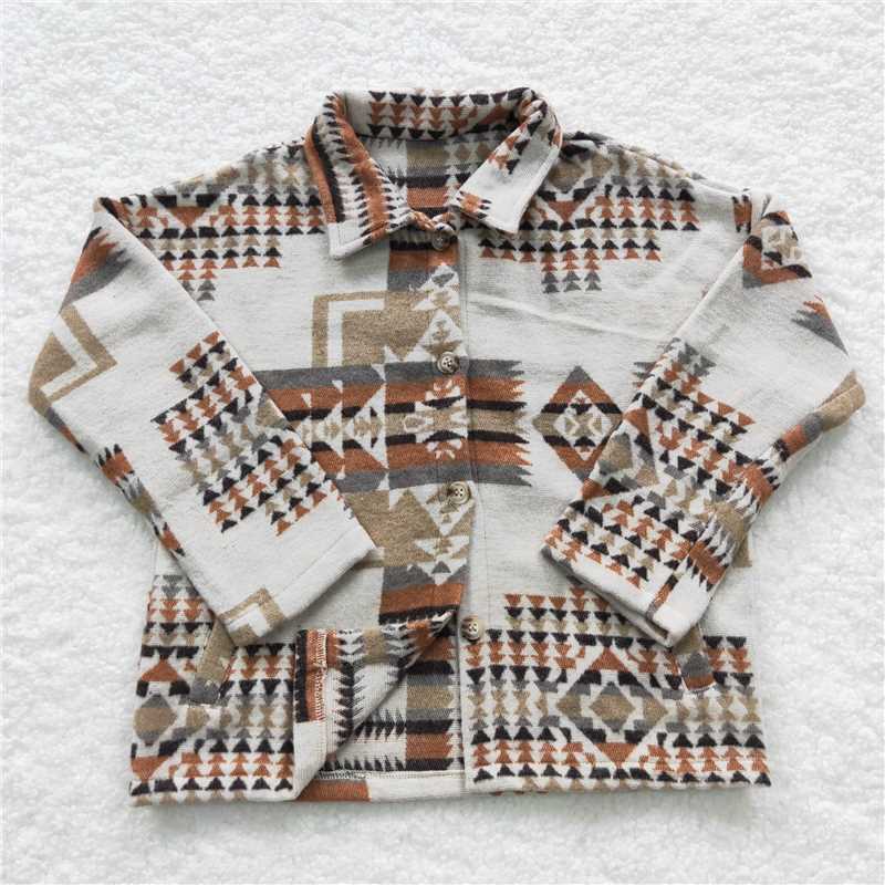 BT0279 Baby Kids Western Aztec Sibling Jackets Cardigans